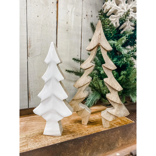 Wooden 3D Tree with Wood and Enamel Accent