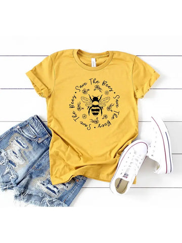 Bee Sweet Sunflower & Bees Dishtowel
