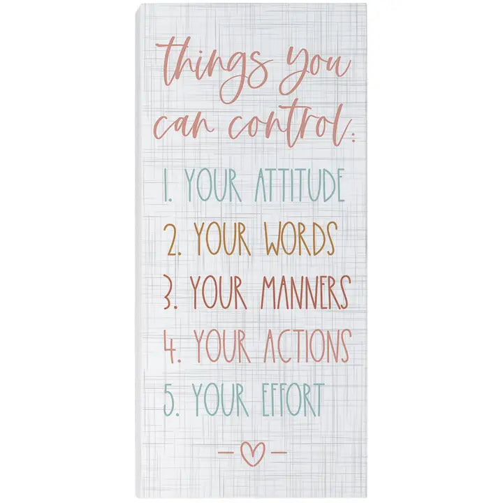 Things You Can Control Sign