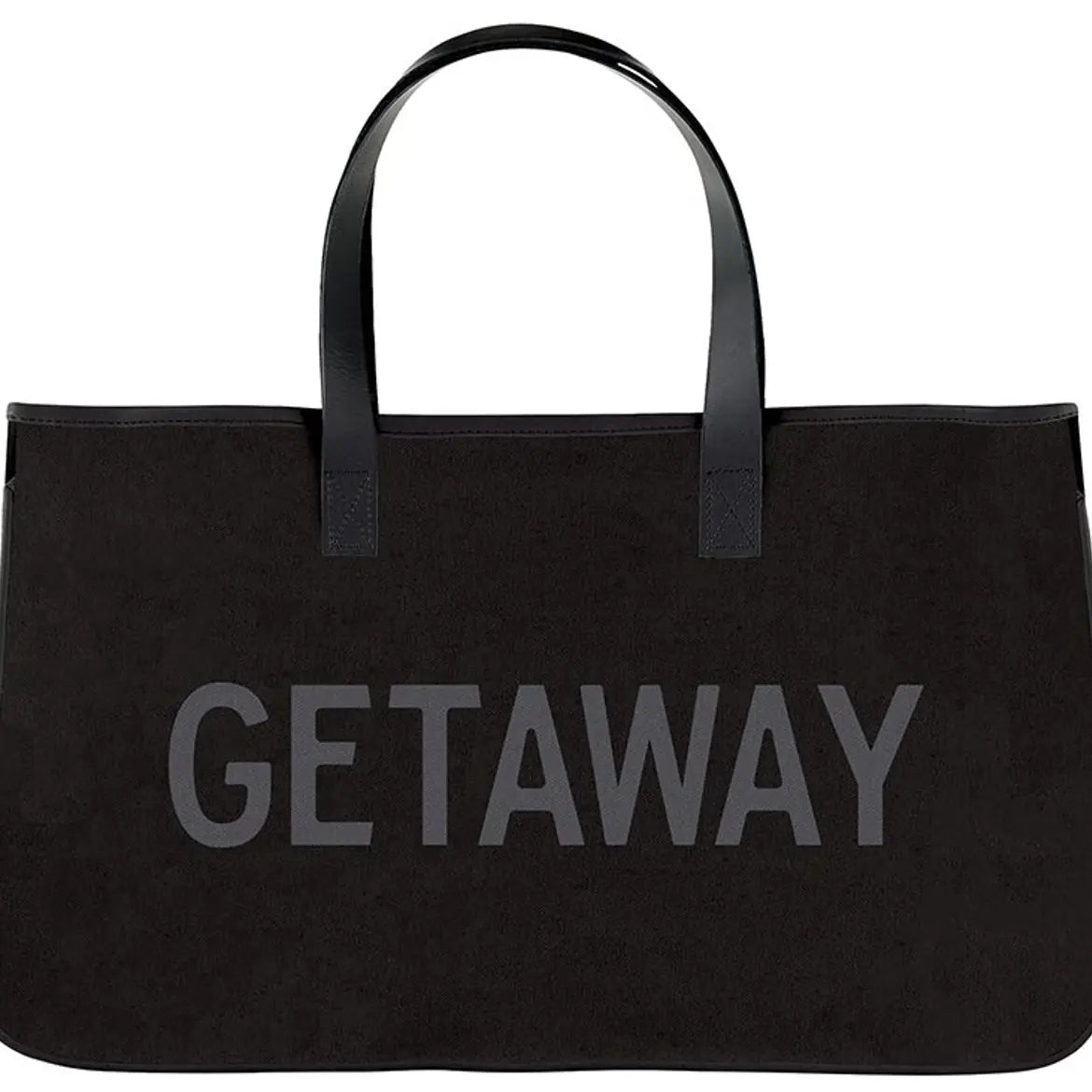 Getaway Black Canvas Tote