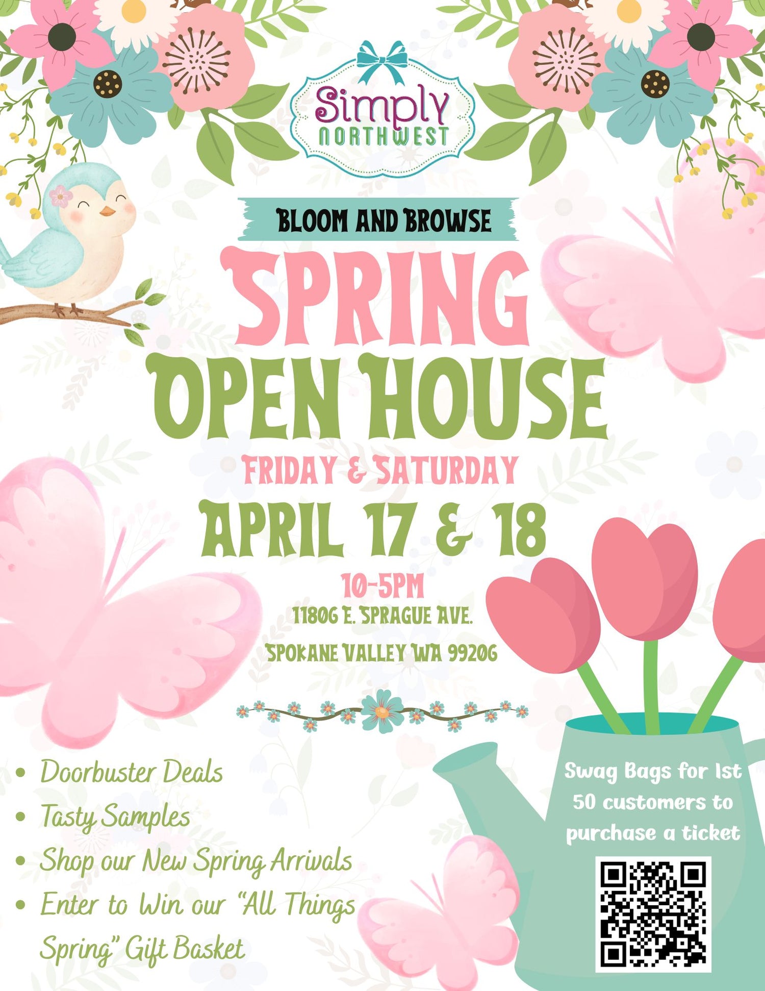 Bloom & Browse Spring Open House Swag Bag Ticket