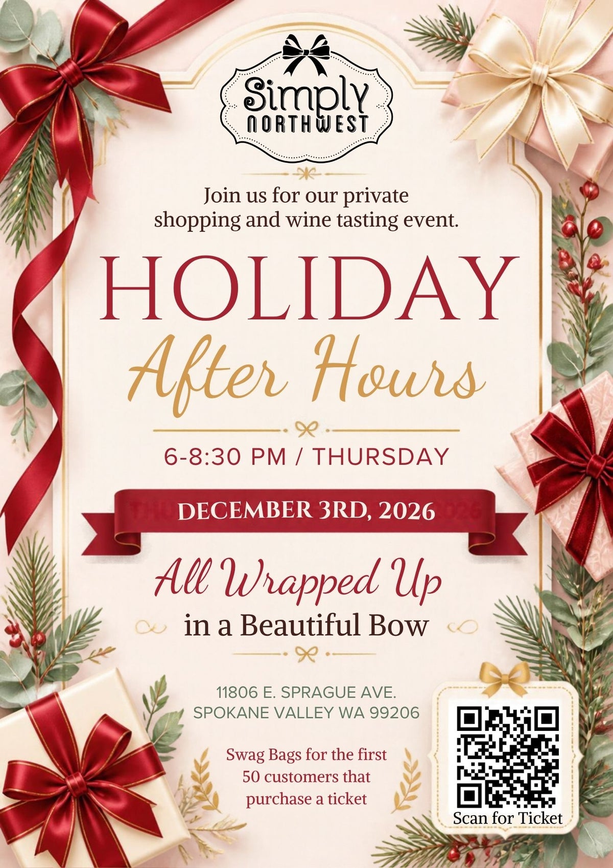 Holiday After Hours Swag Bag Ticket