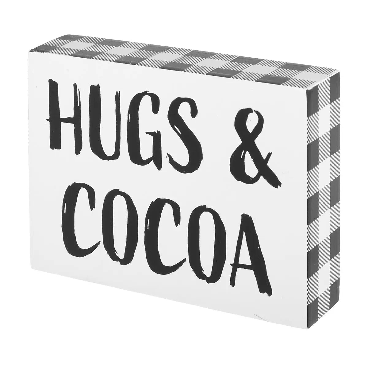 Hugs and Cocoa Block Sign