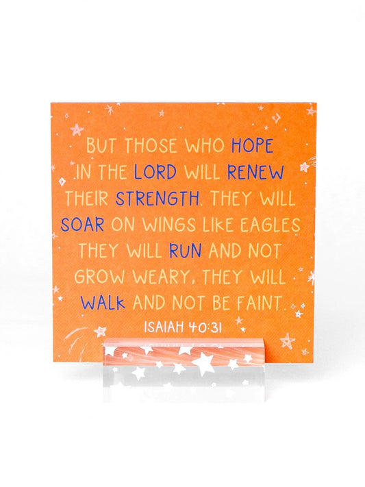 Verses for Strength – Bible Verse Card Set with Display Stand