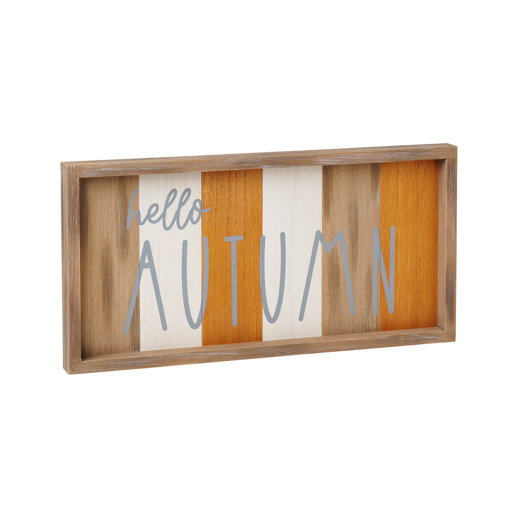 Hello Autumn Plank Sign