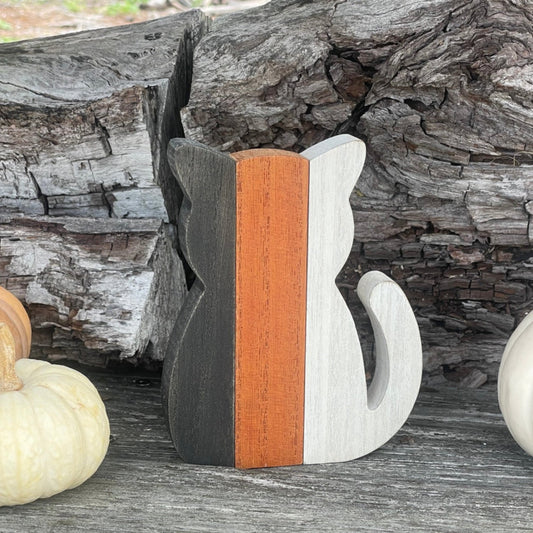 Wooden Halloween Cat Cutout Decor’