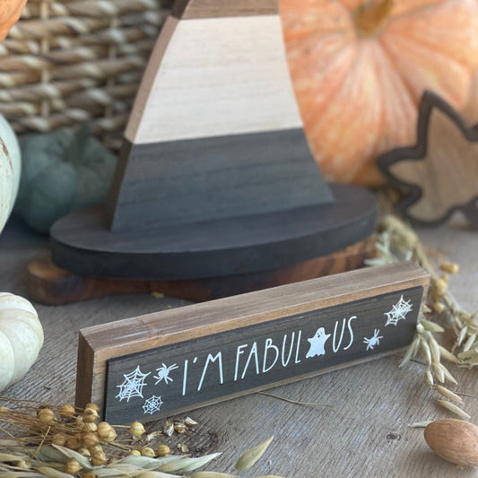 Fall and Halloween Reversible Shelf Sitter