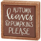 Mini box Sign - Autumn Leaves