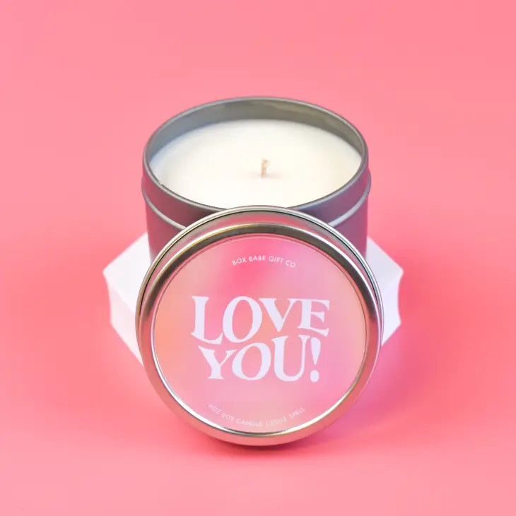 Tin Soy Candle: Love You