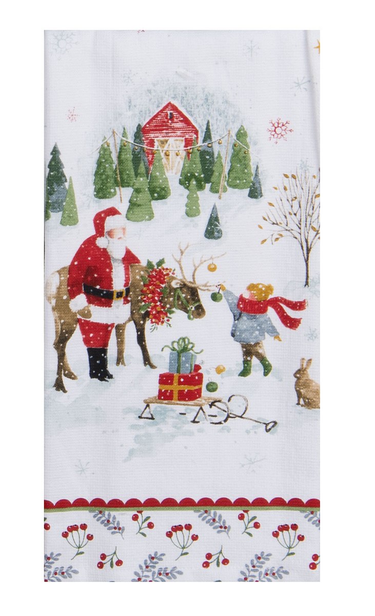 Magical Winterland Santa - Dual Purpose Terry Dishtowel