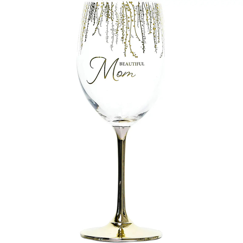 Mom - Gift Boxed Crystal Wine Glass