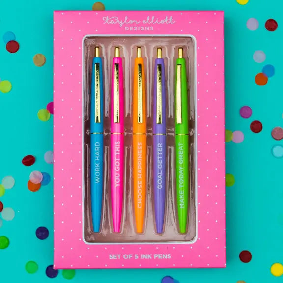 6pcs Pastel Motivational Inspirational Encouraging Pen Set