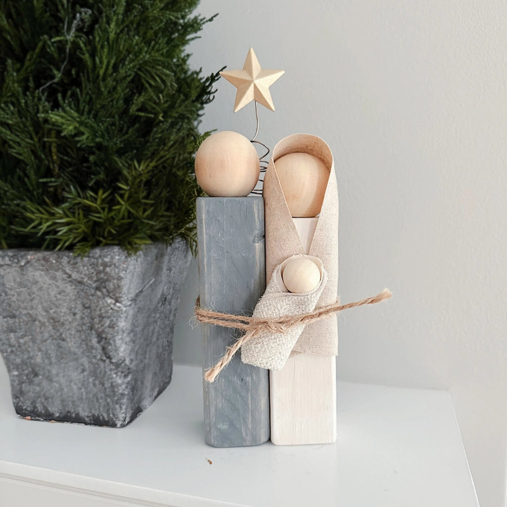 Hand Painted Wooden Nativity Set