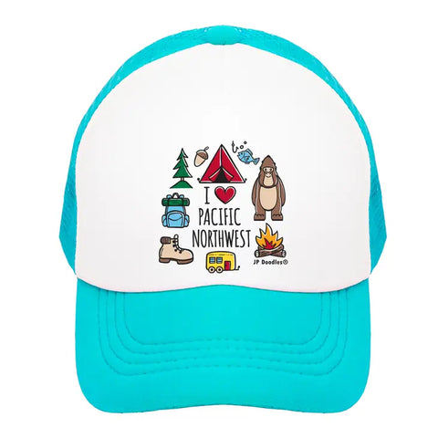 I Love Spokane Kids Trucker Hat