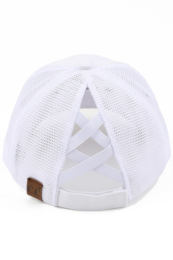 Sunflower Blessed Criss-Cross Pony Cap
