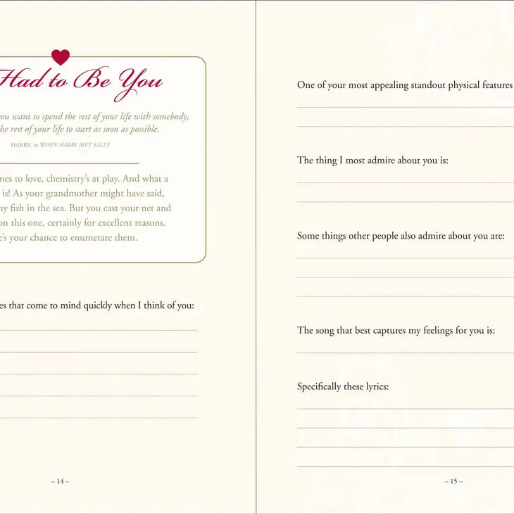 Why I Love You: A Journal of Us