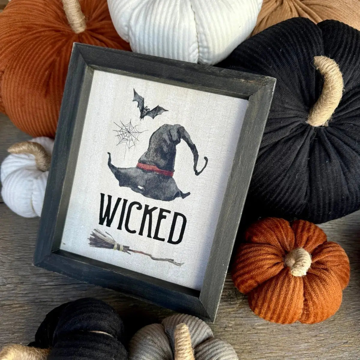 Framed Wicked Witch Hat Sign