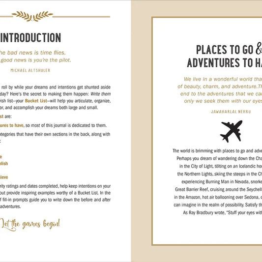 My Bucket List: Living the Dream Journal