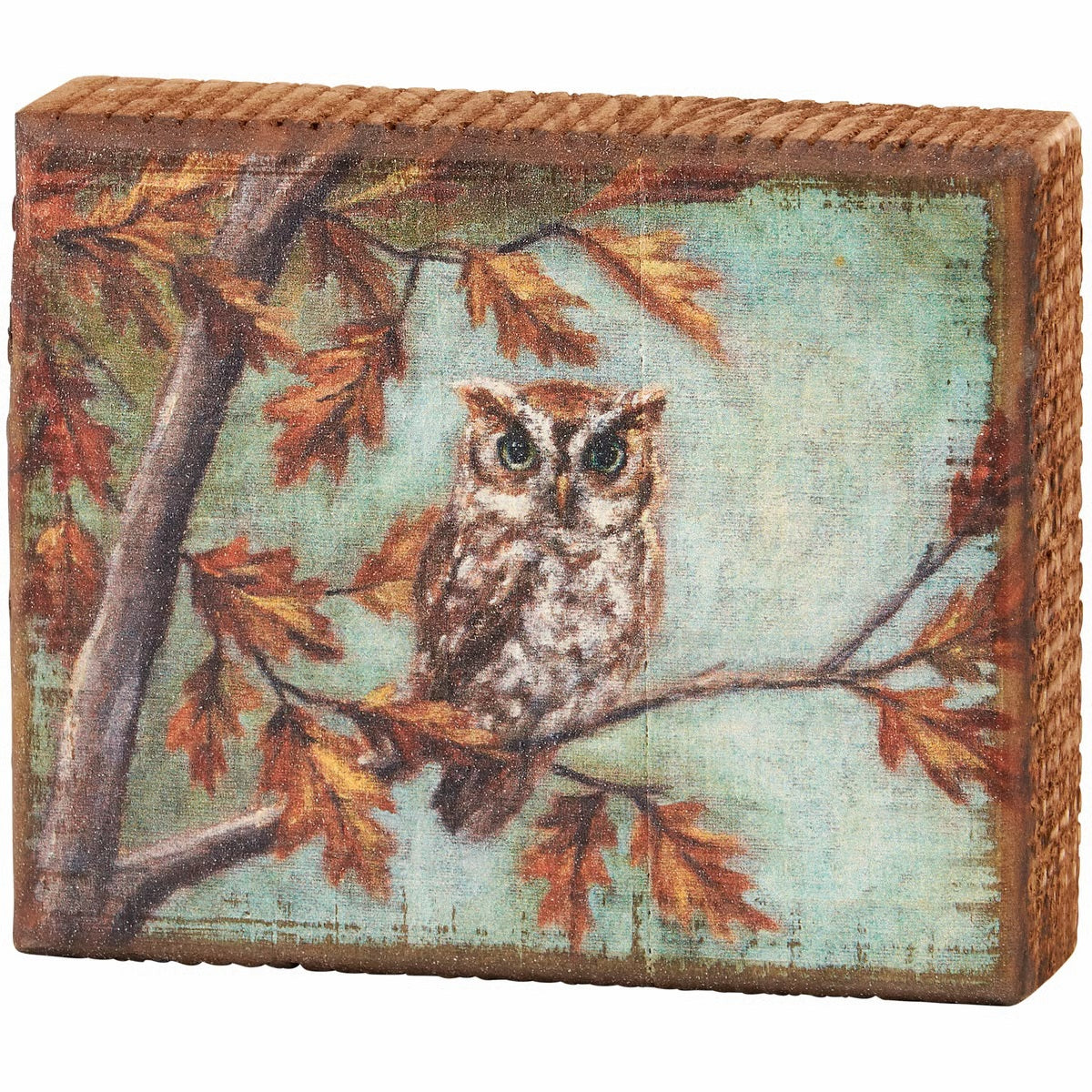 Fall Owl Block Sign