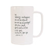 Be Strong & Courageous Tall Speckled Mug