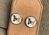 Sunflower Butterfly Stud Earrings
