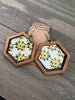 Sunflower Hexagon Earrings