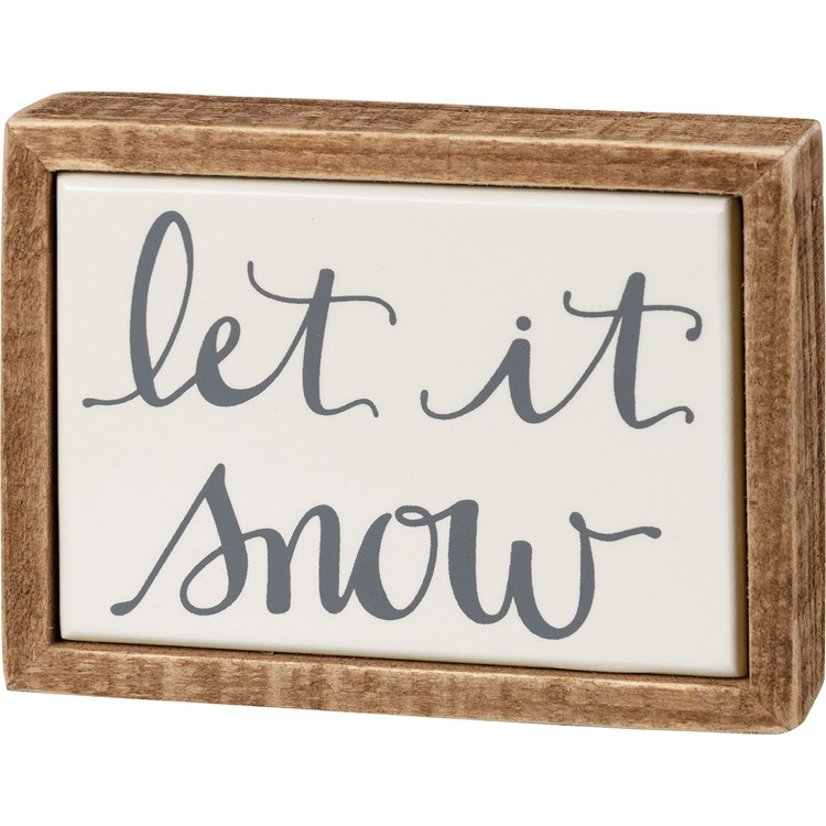 Box Sign Mini - Let it Snow