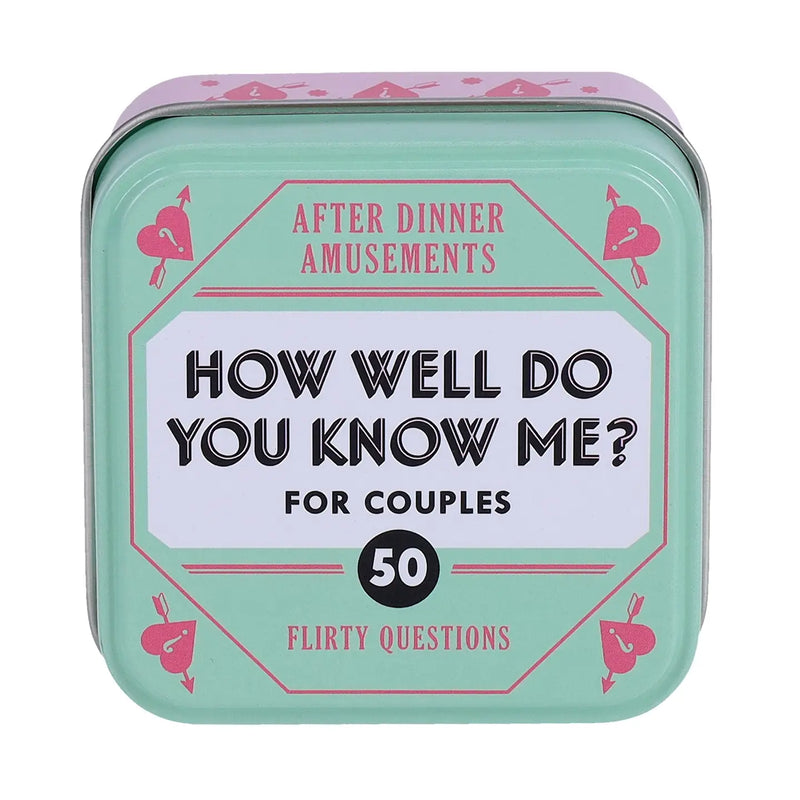 After Dinner Amusements: How Well Do You Know Me? For Couples