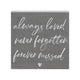 Always Loved Never Forgotten Block Sign