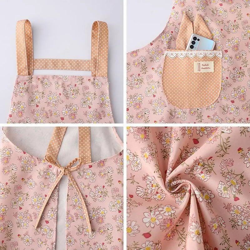 Floral Bunny Pocket Apron