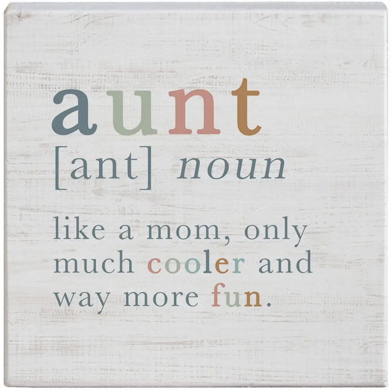 Aunt Definition Block Sign