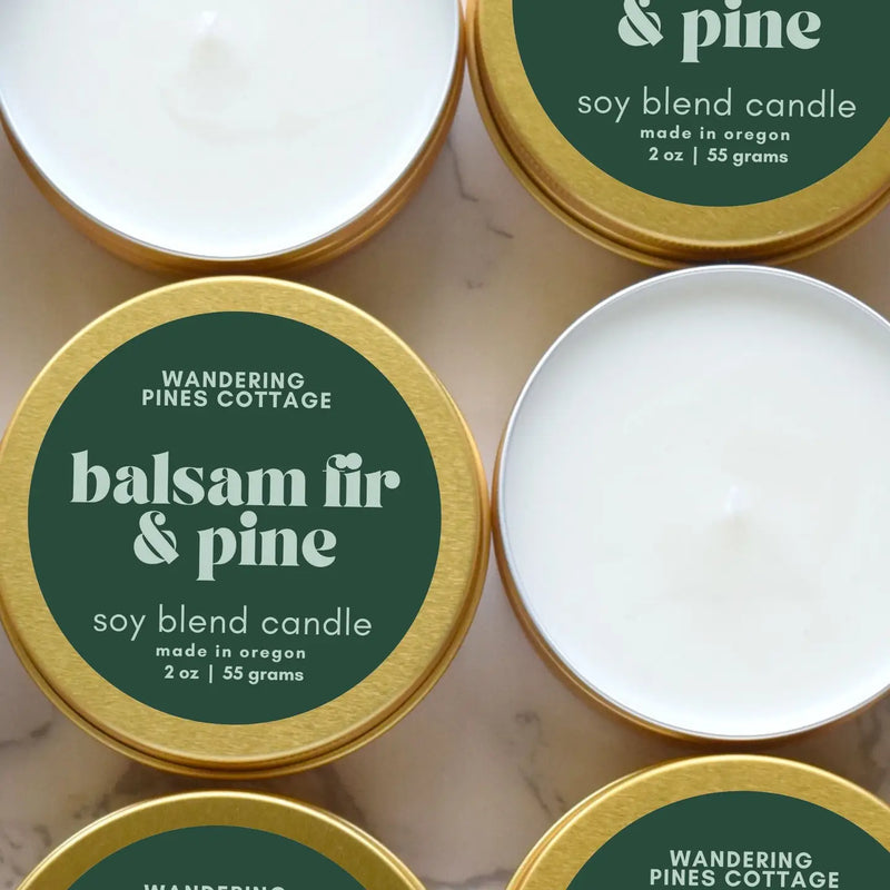 Holiday Mini Tin Candles