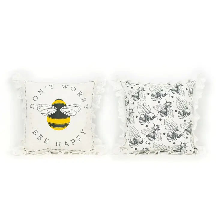 Bee Reversible Lace Pillow