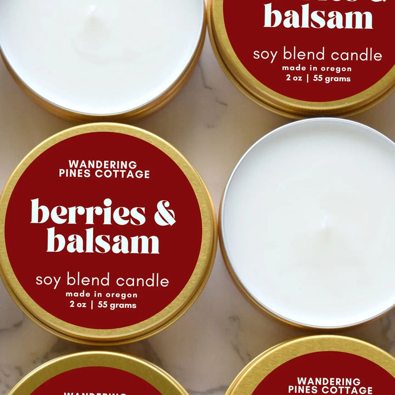 Holiday Mini Tin Candles