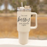 Bossy Travel Cup with Straw