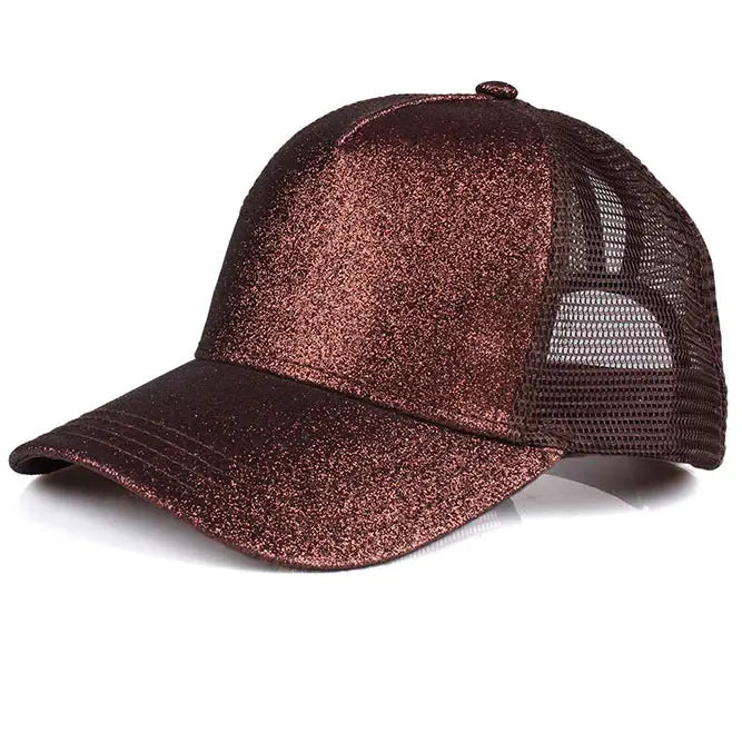 Glitter Ponytail Baseball Hat