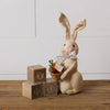 Cotton Bunny with Carrots for Sale Sign