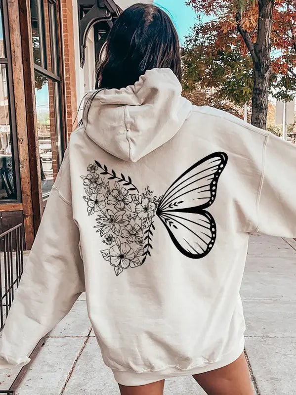 Butterfly Floral Hoodie