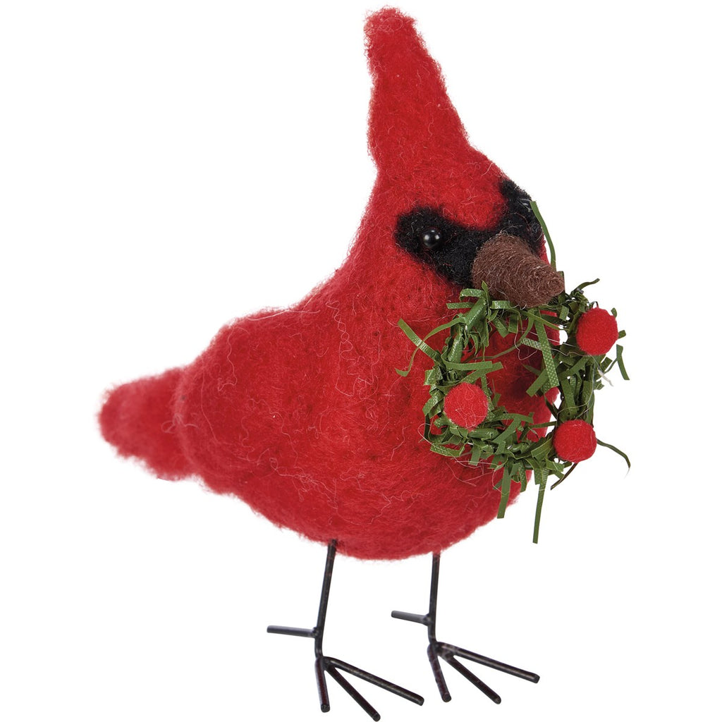 Cardinal with Wreath Critter