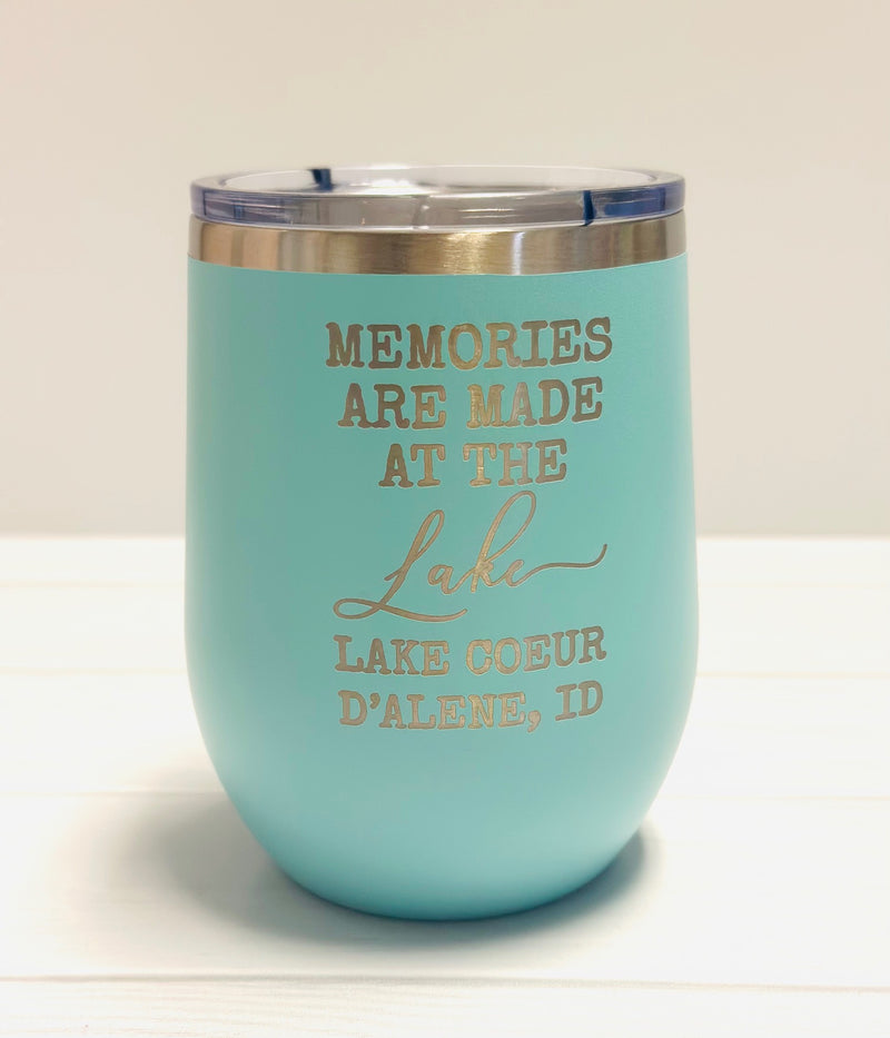 Custom Lake Wine Tumbler