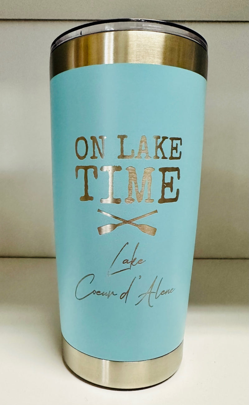 Coeur d'Alene On Lake Time Tumbler