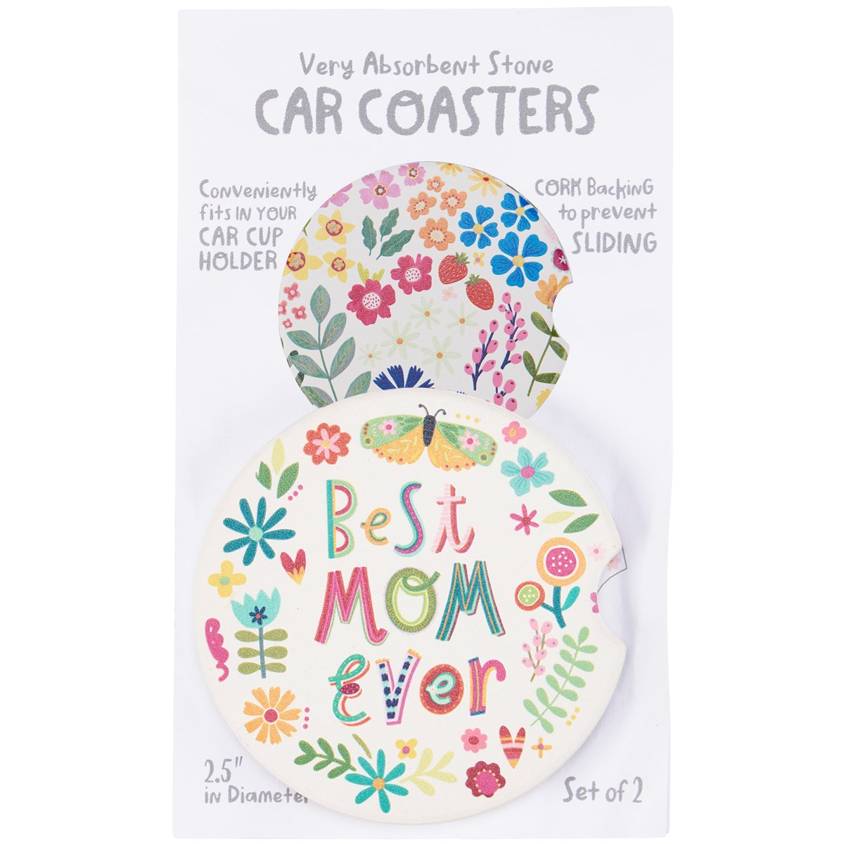 Best Mom Ever Car Coaster Set