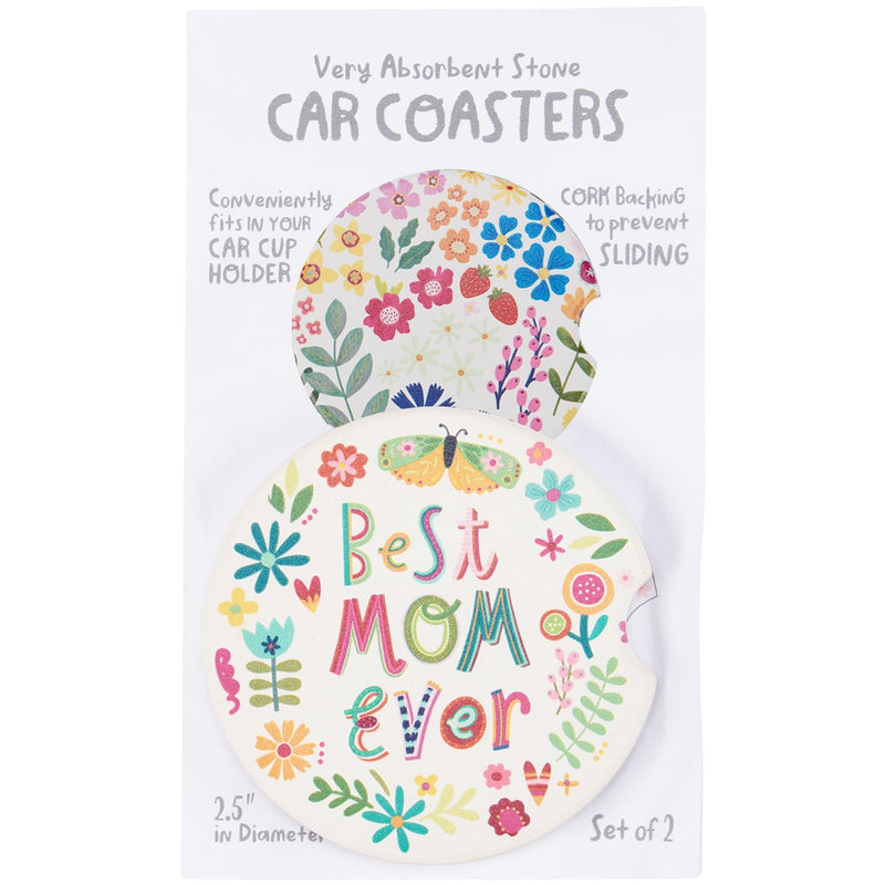 Best Mom Ever Car Coaster Set