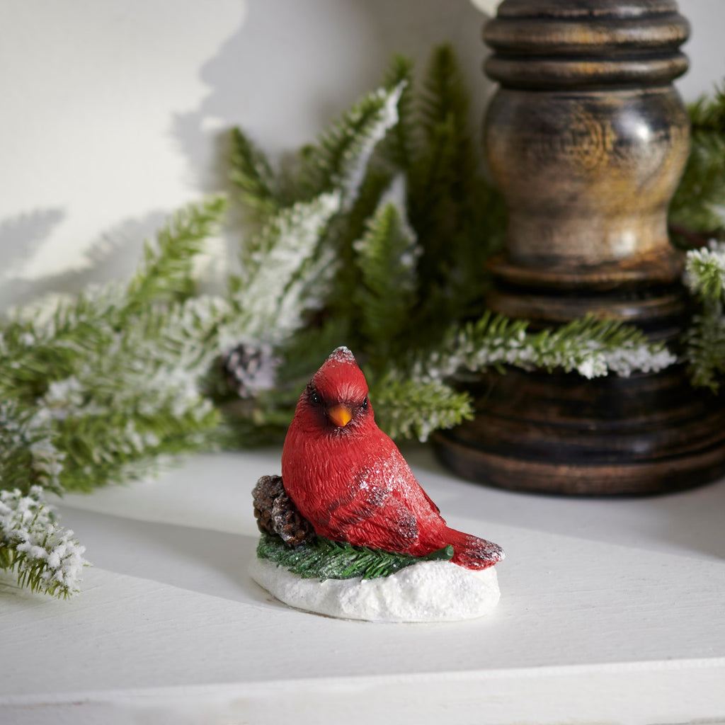 Perched Cardinal Figurine