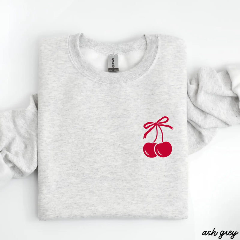 Sweatshirt - Pocket Cherry Coquette