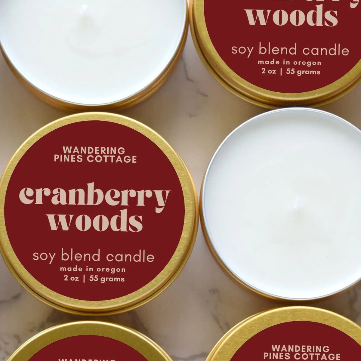 Holiday Mini Tin Candles