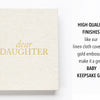 Dear Daughter Childhood Keepsake Book