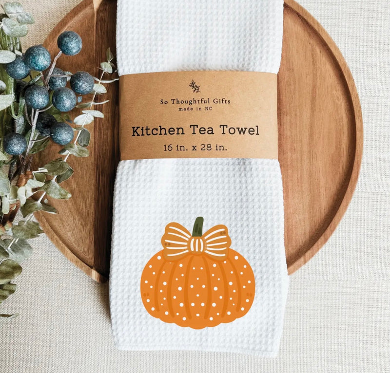 Waffle Weave Autumn Dishtowel