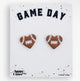 Heart Football Earrings