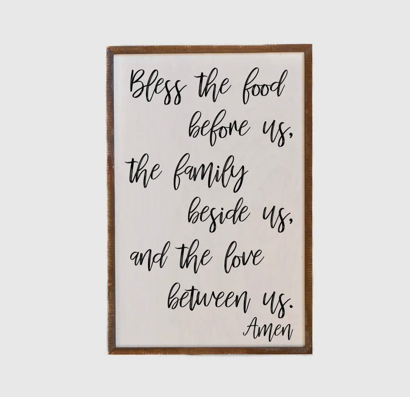 Bless the Food Sign